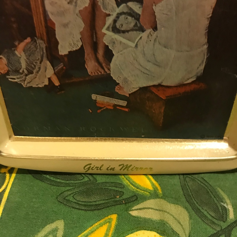 ‼️Sold‼️Norman Rockwell Tin Tray - Picture 5 of 11